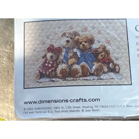 Dimensions Bear Hug Quilt Cross Stitch Kit Pre-Stamped 34" X 43" READ - Picture 3 of 8